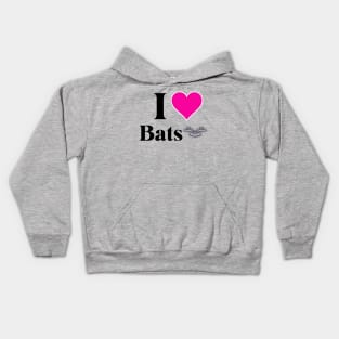 I Love Bats Kids Hoodie